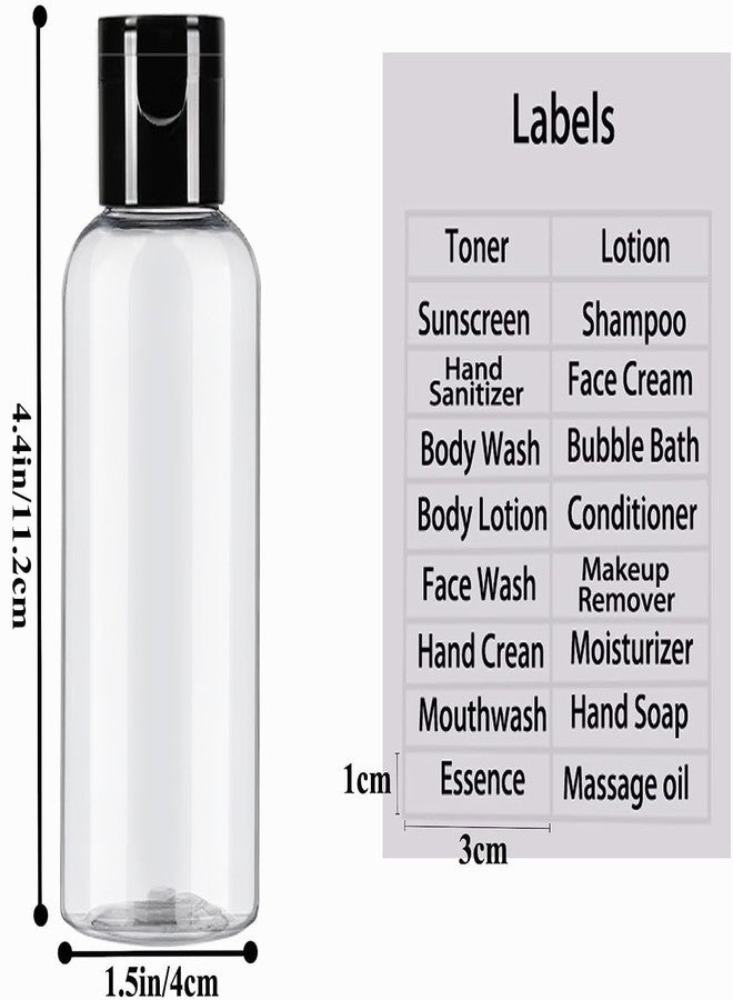 DNSEN 5 Pack 3.4 oz Travel Size Bottles for Toiletries TSA Approved Leak Proof Empty Refillable Liquid Containers with Labels - Image 3